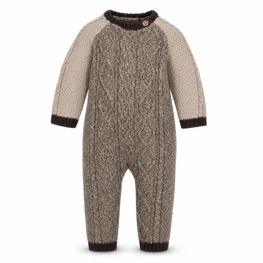 Next Unisex Baby Romper Brown 3-6 Months Knit Style