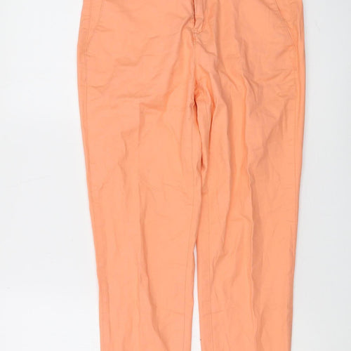 United Colors of Benetton Women's Orange Cotton Chino's Size 8