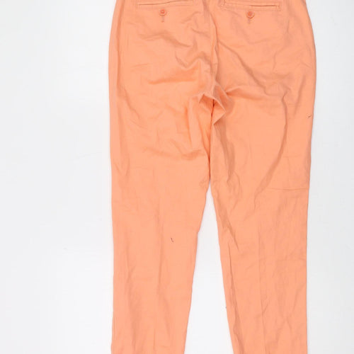 United Colors of Benetton Women's Orange Cotton Chino's Size 8
