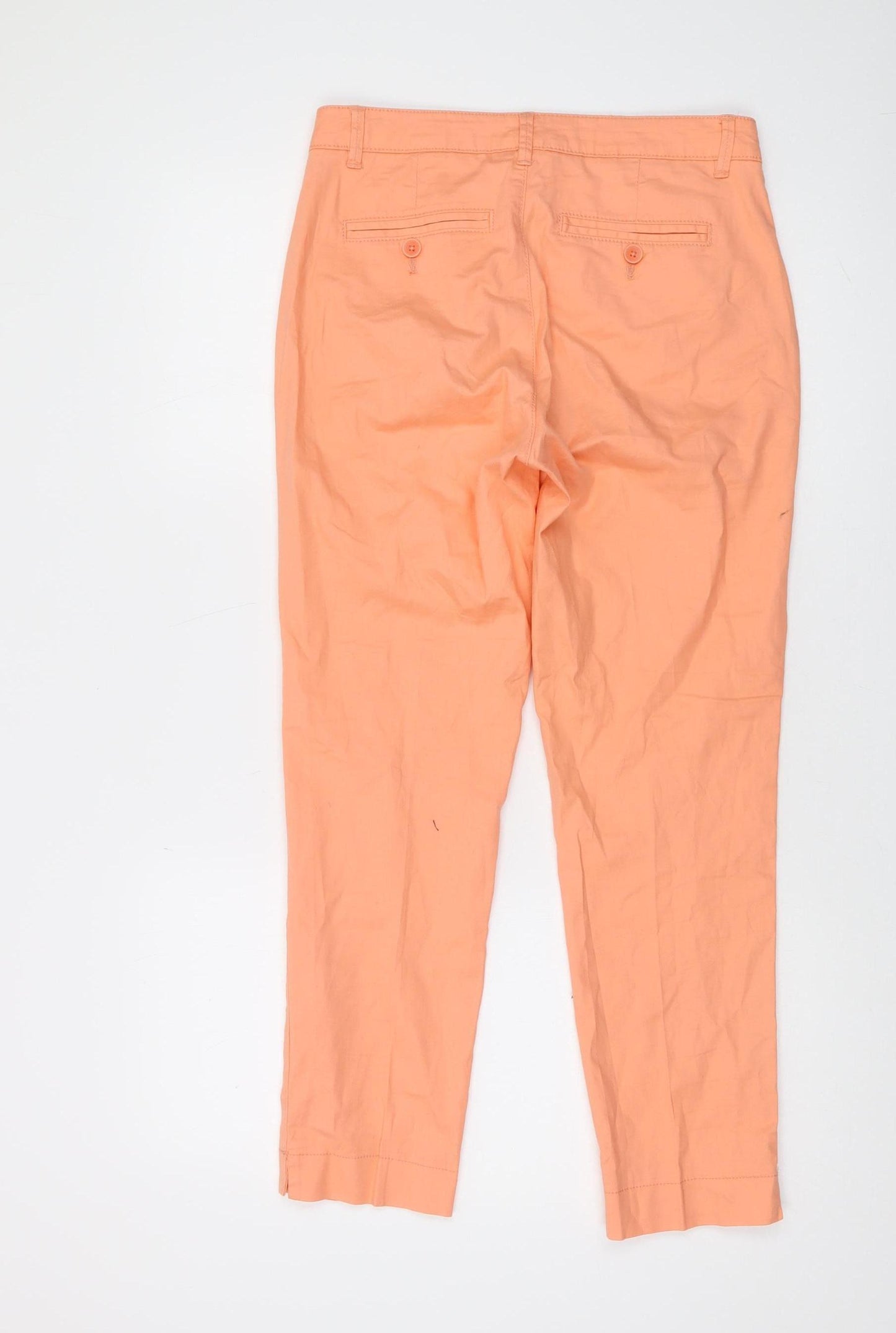 United Colors of Benetton Women's Orange Cotton Chino's Size 8