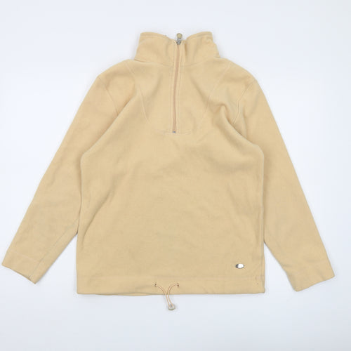Tony Brown Unisex Beige Fleece Zip Pullover Sweatshirt M