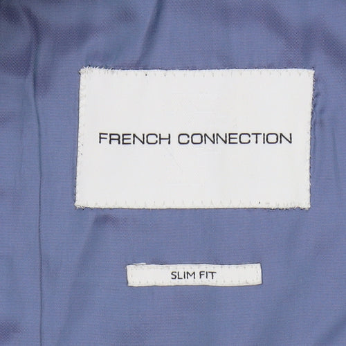 French Connection Men's Blue Slim Fit Waistcoat Size 38R