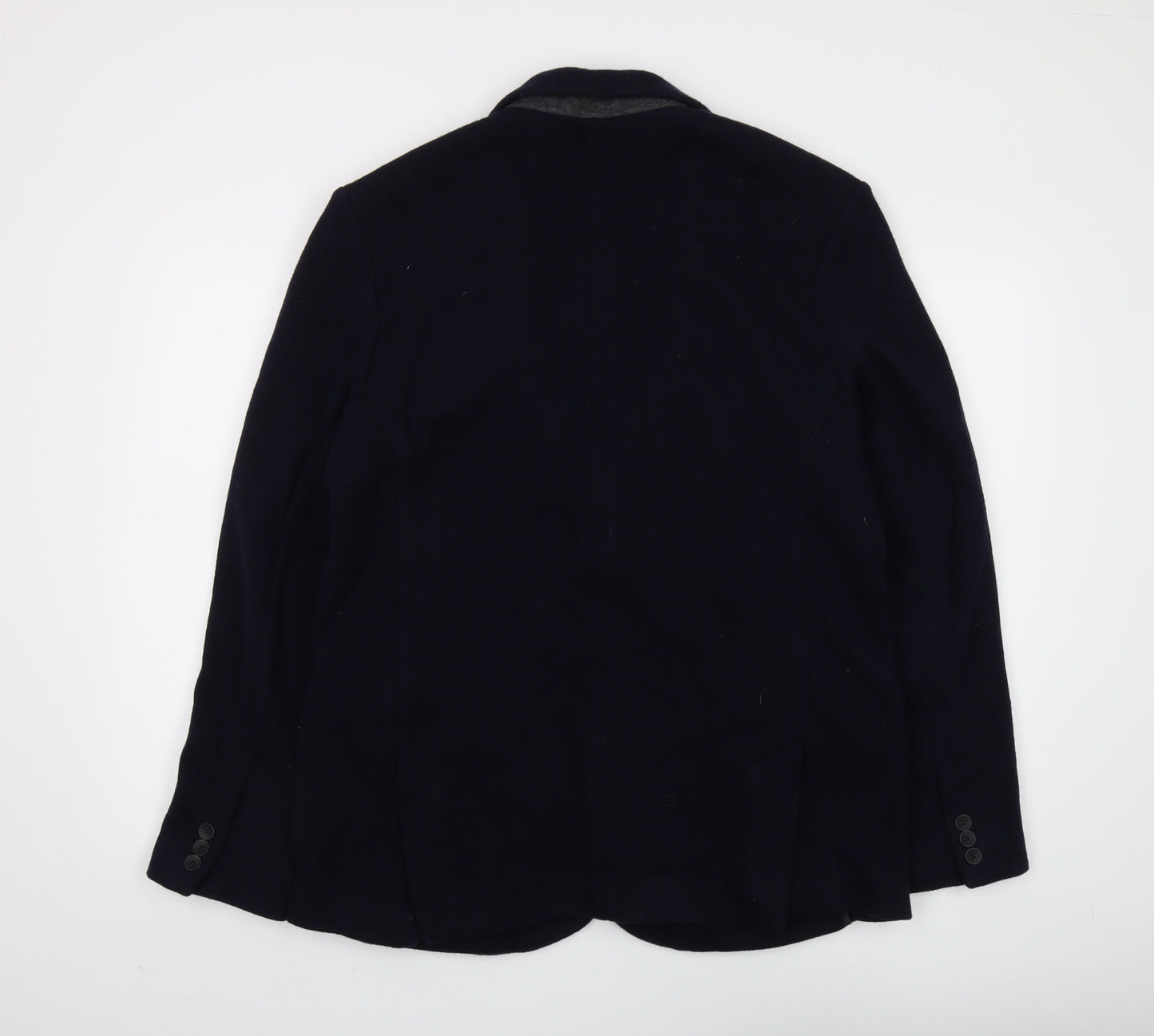 River Island Men's Blue Wool Blazer Size 44