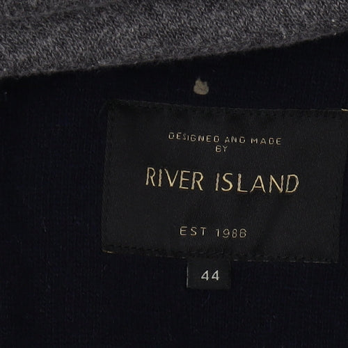 River Island Men's Blue Wool Blazer Size 44
