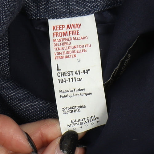 Burton Menswear Blue Blazer, Men's L 41-44, Single-Breasted