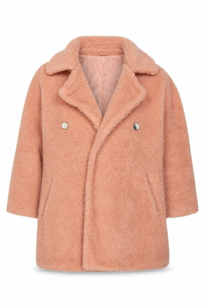 Front view of River Island Women's Pink Mid Coat, size 16