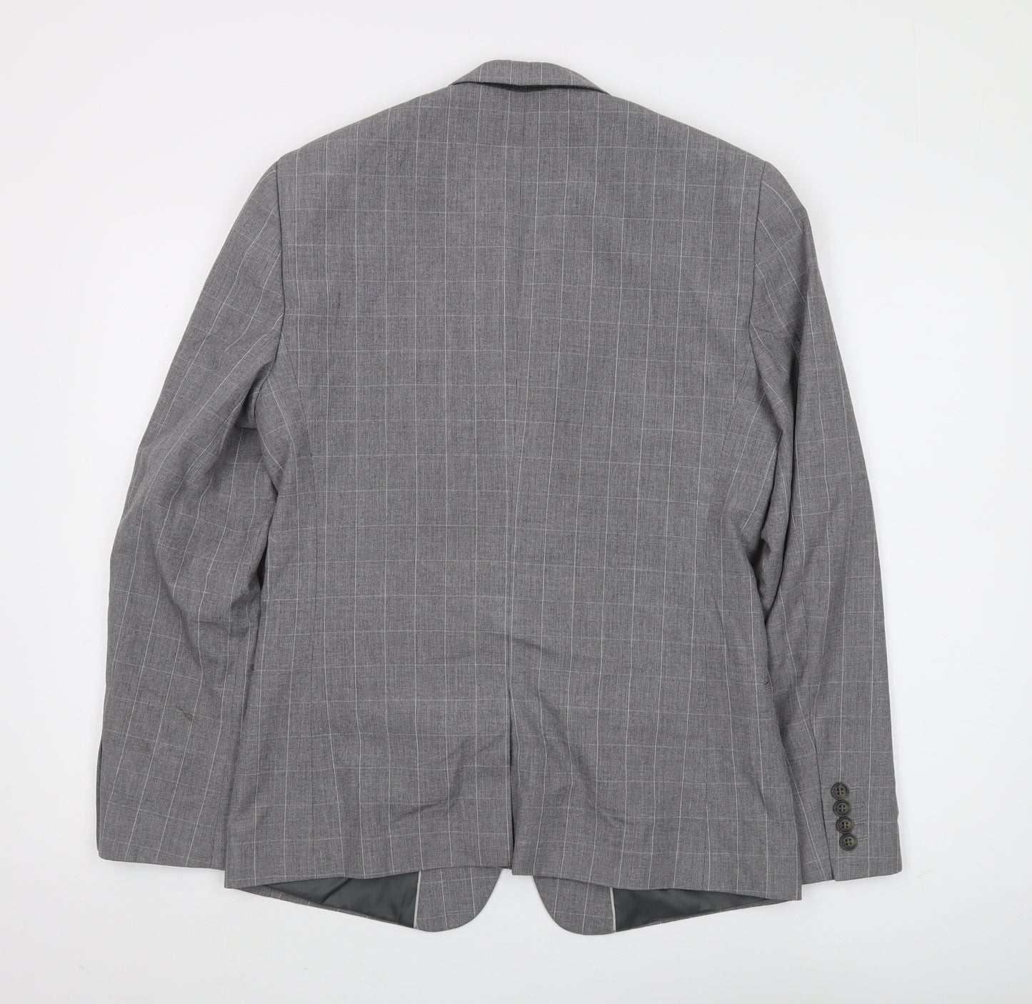 River Island Men's Grey Check Suit Jacket 38R
