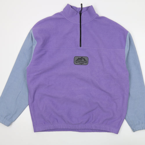 ASOS Design Unisex Purple Sweatshirt M Lightweight Fleece