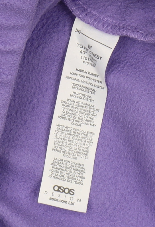 ASOS Design Unisex Purple Sweatshirt M Lightweight Fleece