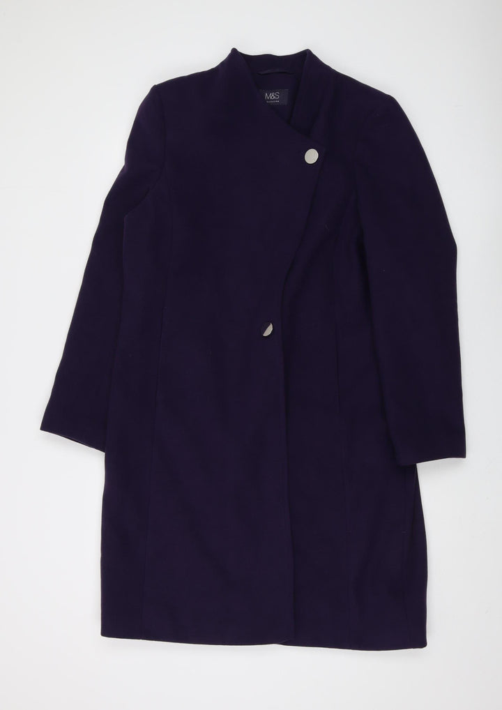 Marks and Spencer Women's Purple Long Overcoat Size 14