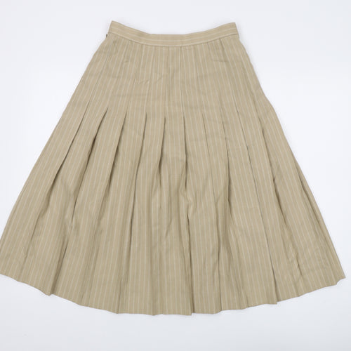 Country Casuals Women's Beige Pleated Skirt Size 12