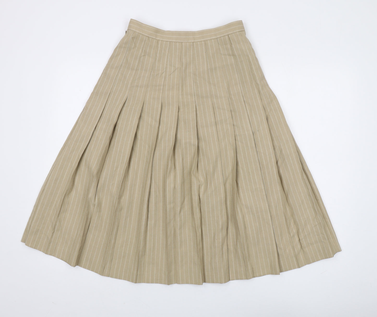 Country Casuals Women's Beige Pleated Skirt Size 12