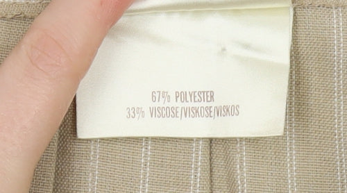 Country Casuals Women's Beige Pleated Skirt Size 12