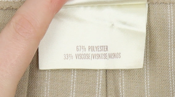 Country Casuals Women's Beige Pleated Skirt Size 12