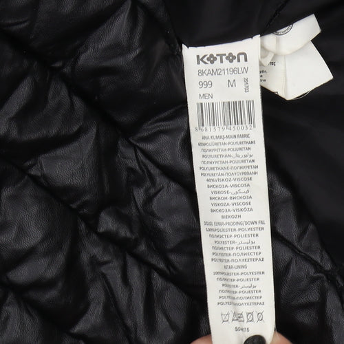 Koton Women's Black Puffer Jacket M - Mid-Length