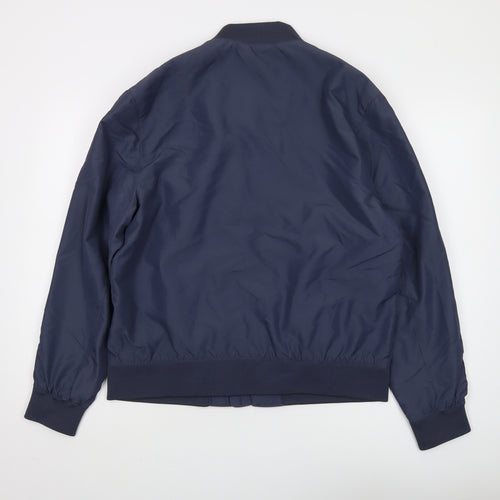 H&M Men's Blue Bomber Jacket M Lightweight Stylish