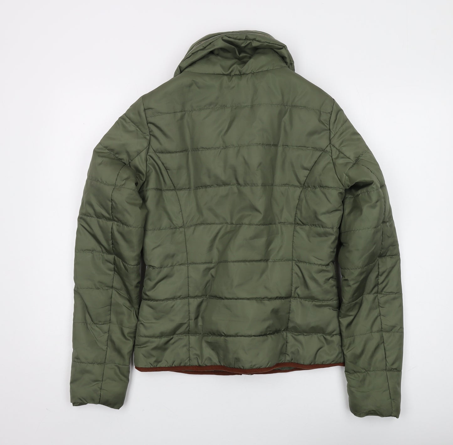Only Women's Green Puffer Jacket, Size S, Casual Style
