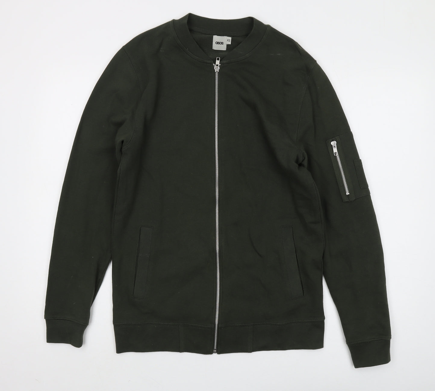 ASOS Men's Green Full-Zip Sweatshirt XS