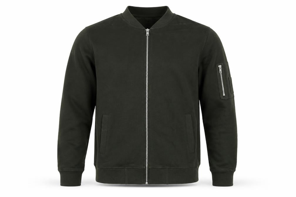 Front view of ASOS Men's Green Full-Zip Sweatshirt XS