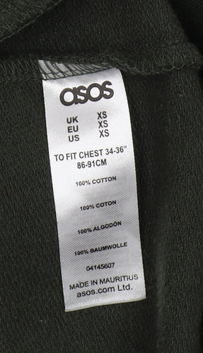 ASOS Men's Green Full-Zip Sweatshirt XS