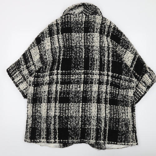 Per Una Women's Black Check Mid-Length Overcoat