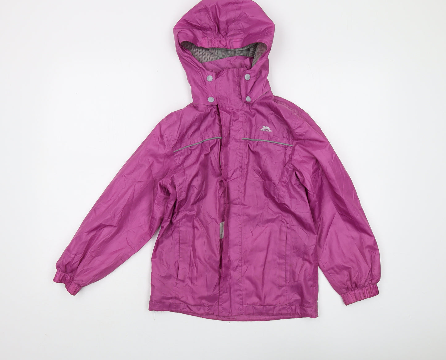 Trespass Girls Pink Waterproof Rain Coat 7-8 Years