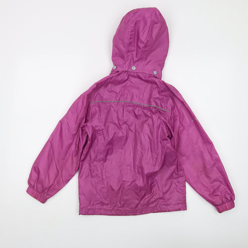 Trespass Girls Pink Waterproof Rain Coat 7-8 Years