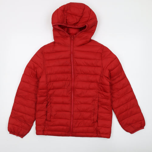 MNG Boys Red Hooded Puffer Jacket 13-14 Years