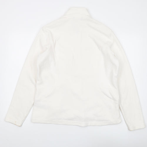 Marks and Spencer Women's White Full Zip Hoodie Size 16