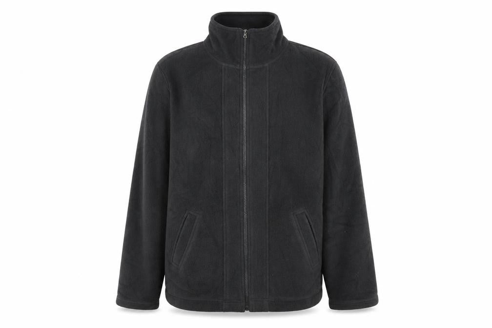 Front view of Cotswold Collections Black Full Zip Fleece Sweatshirt L