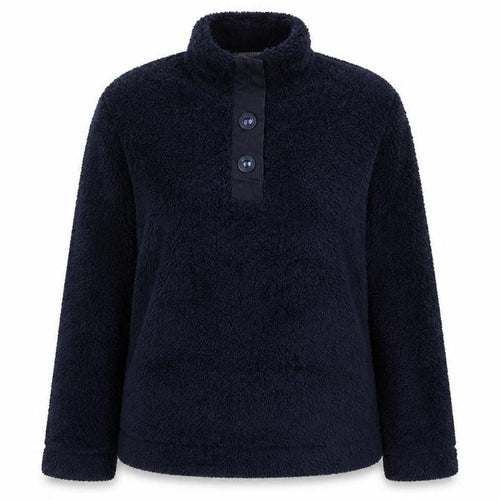 Regatta Women's Blue Henley Long Sleeve Pullover, UK 14