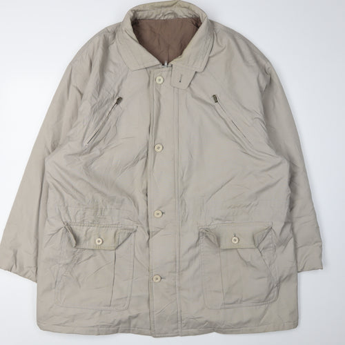 Aldon Men's Beige Overcoat 46 Regular Lined