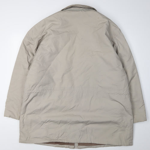 Aldon Men's Beige Overcoat 46 Regular Lined