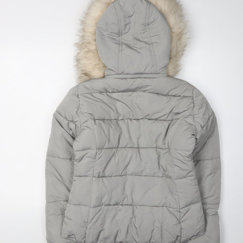 Topshop Women's Grey Puffer Jacket Size 4 Winter