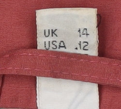 Women's Red Parka Coat UK 14 Casual Button Closure