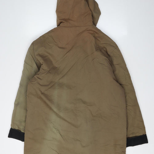 Panwear Women's Brown Hooded Parka Jacket Size 10 Casual