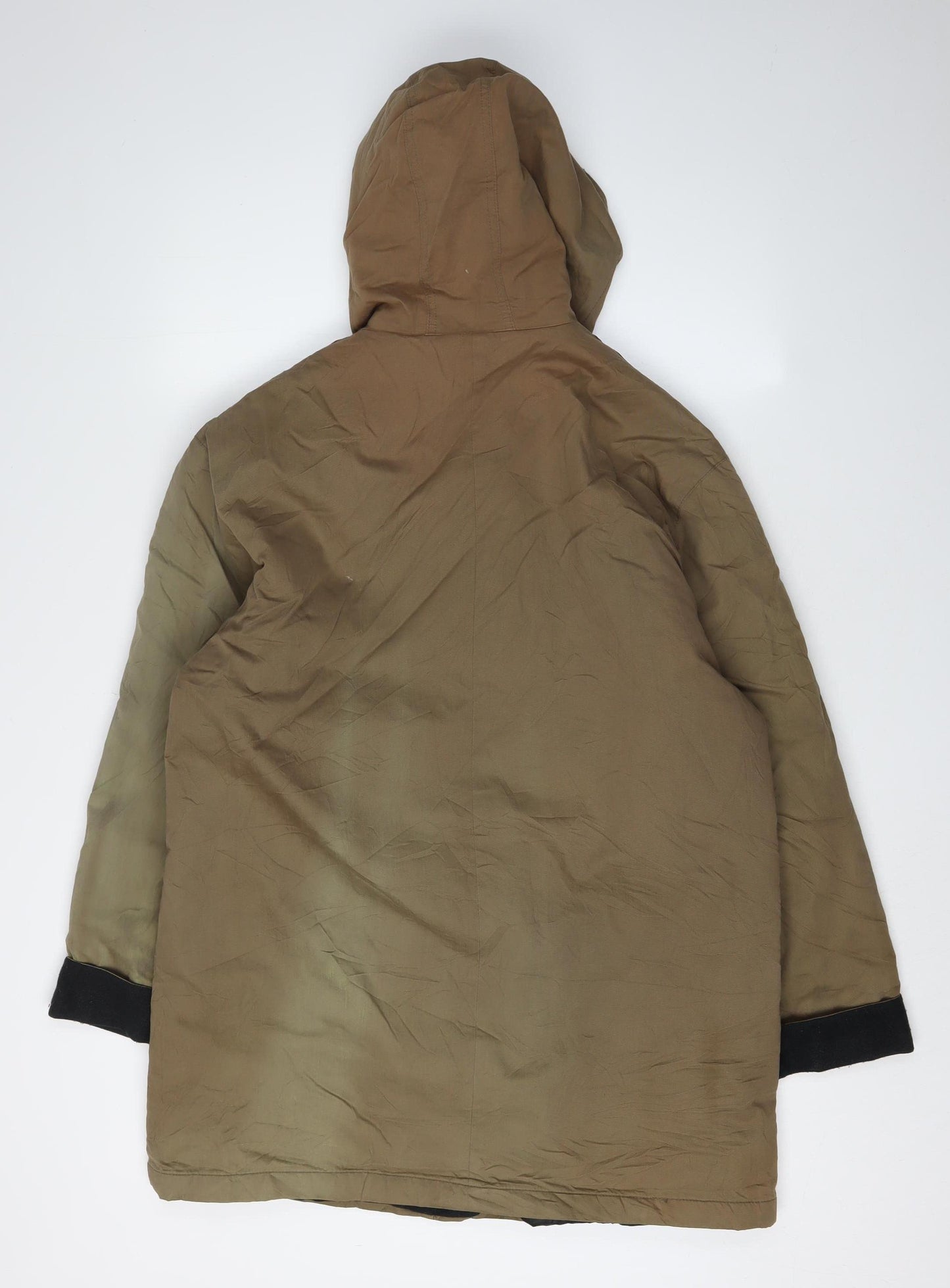 Panwear Women's Brown Hooded Parka Jacket Size 10 Casual