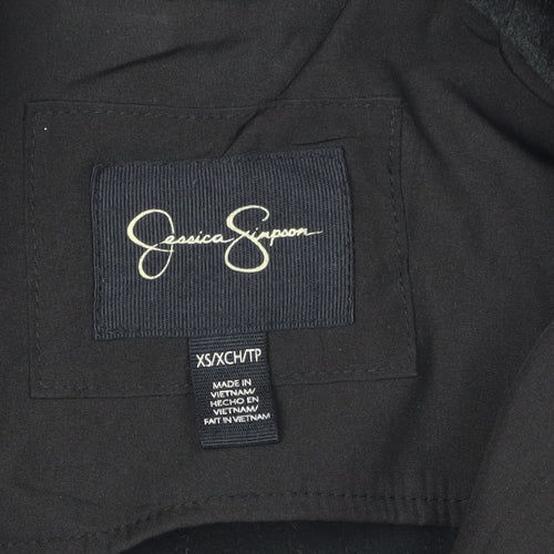 Jessica Simpson Women's Black Parka Coat XS Hooded Zip