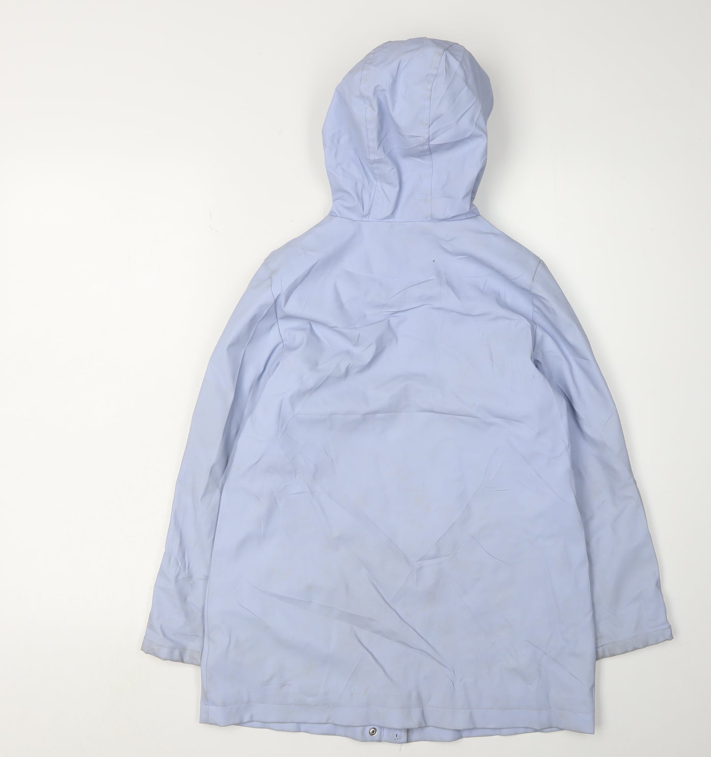 Jasper Conran Girls Blue Rain Coat 9-10 Years Hooded Lightweight