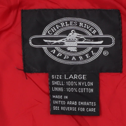 Charles River Men’s Red Windbreaker Jacket L