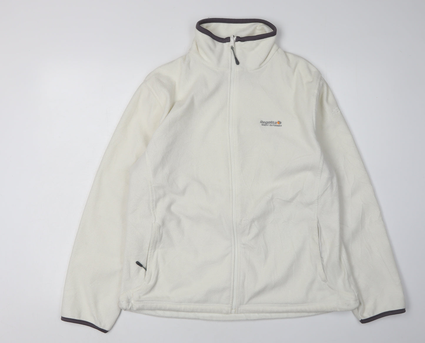 Regatta Women's White Fleece Jacket Size 16 Outdoor Casual
