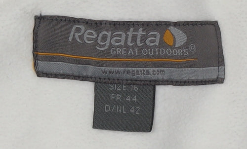 Regatta Women's White Fleece Jacket Size 16 Outdoor Casual