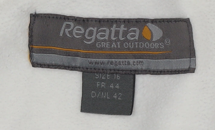 Regatta Women's White Fleece Jacket Size 16 Outdoor Casual