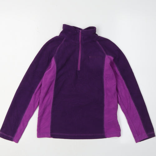 Mountain Warehouse Girls Purple Fleece 1/2 Zip Sweatshirt 7-8