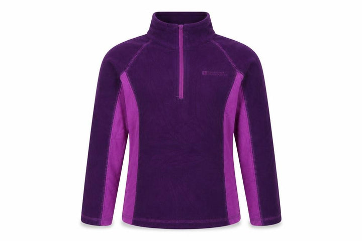 Mountain Warehouse Girls Purple Fleece 1/2 Zip Sweatshirt 7-8