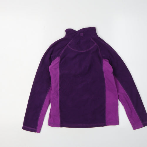 Mountain Warehouse Girls Purple Fleece 1/2 Zip Sweatshirt 7-8