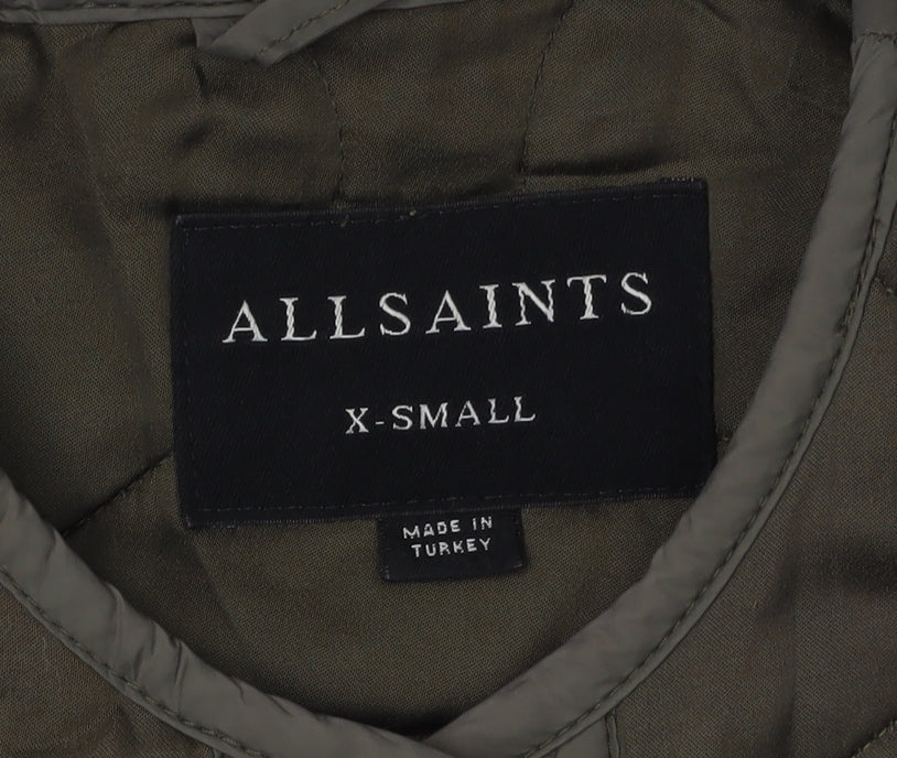 AllSaints Men's Green XS Quilted Jacket