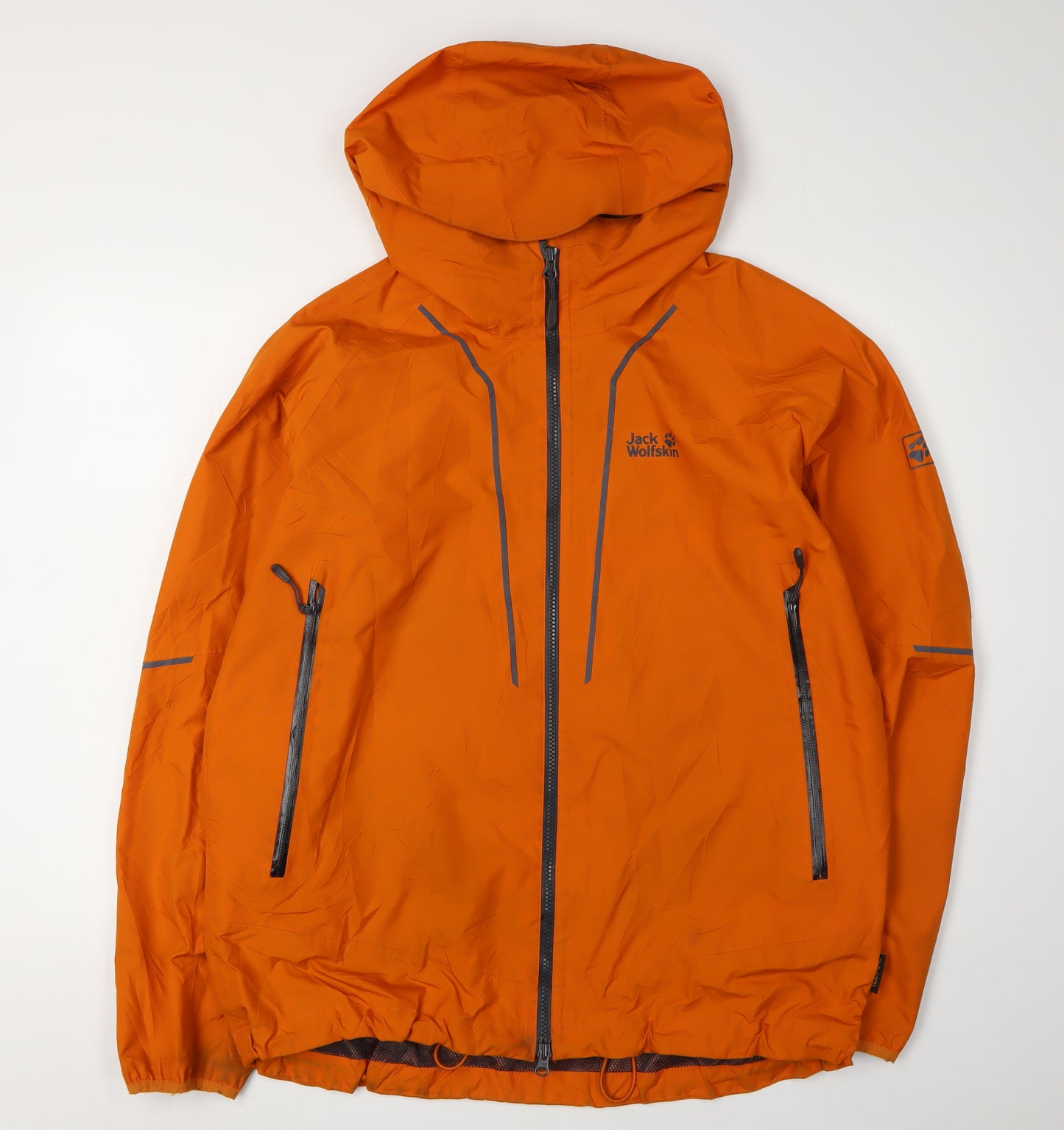 Jack Wolfskin Men's Orange Windbreaker Jacket, Size L