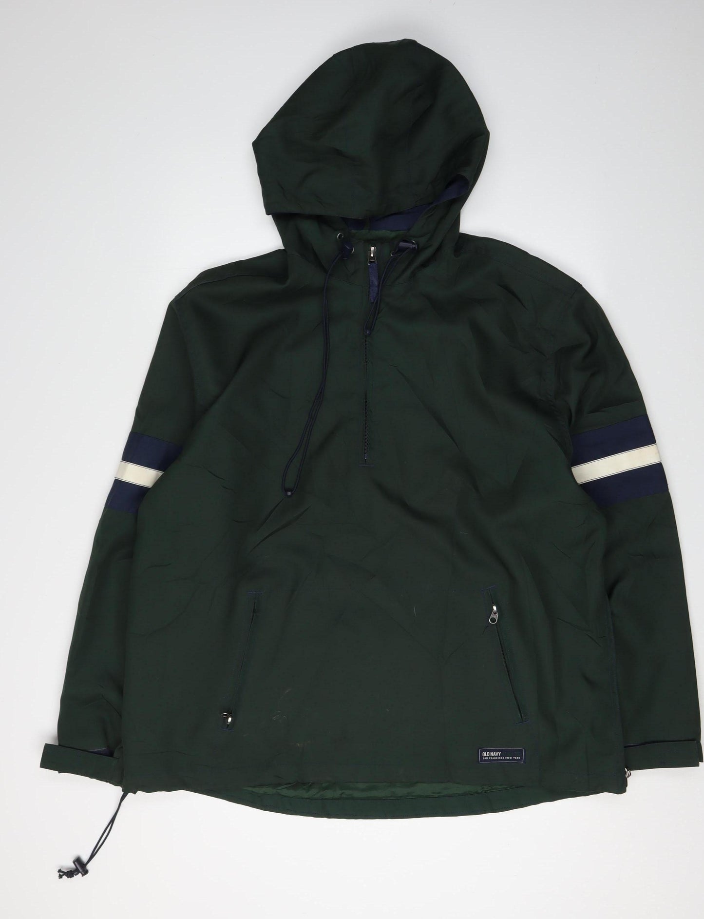 Old Navy Green Men's Anorak Jacket L Hooded