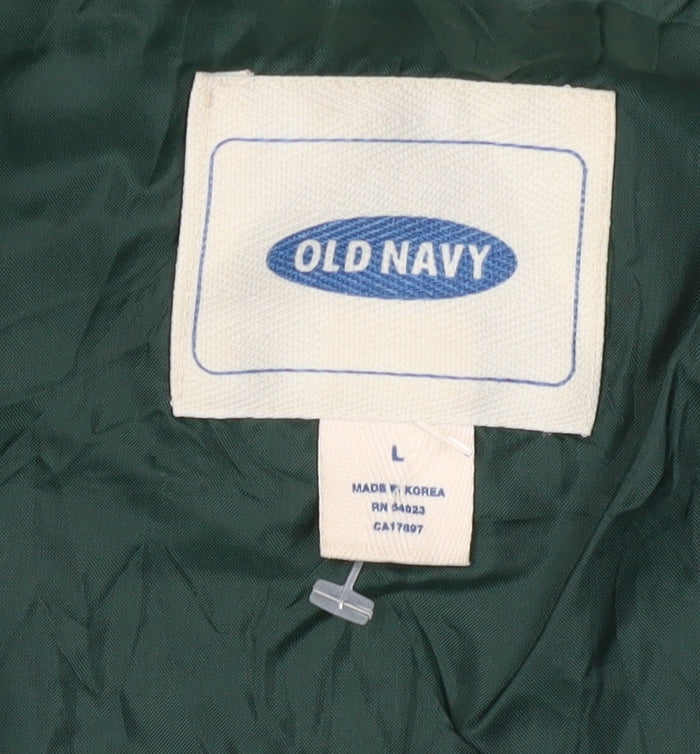 Old Navy Green Men's Anorak Jacket L Hooded